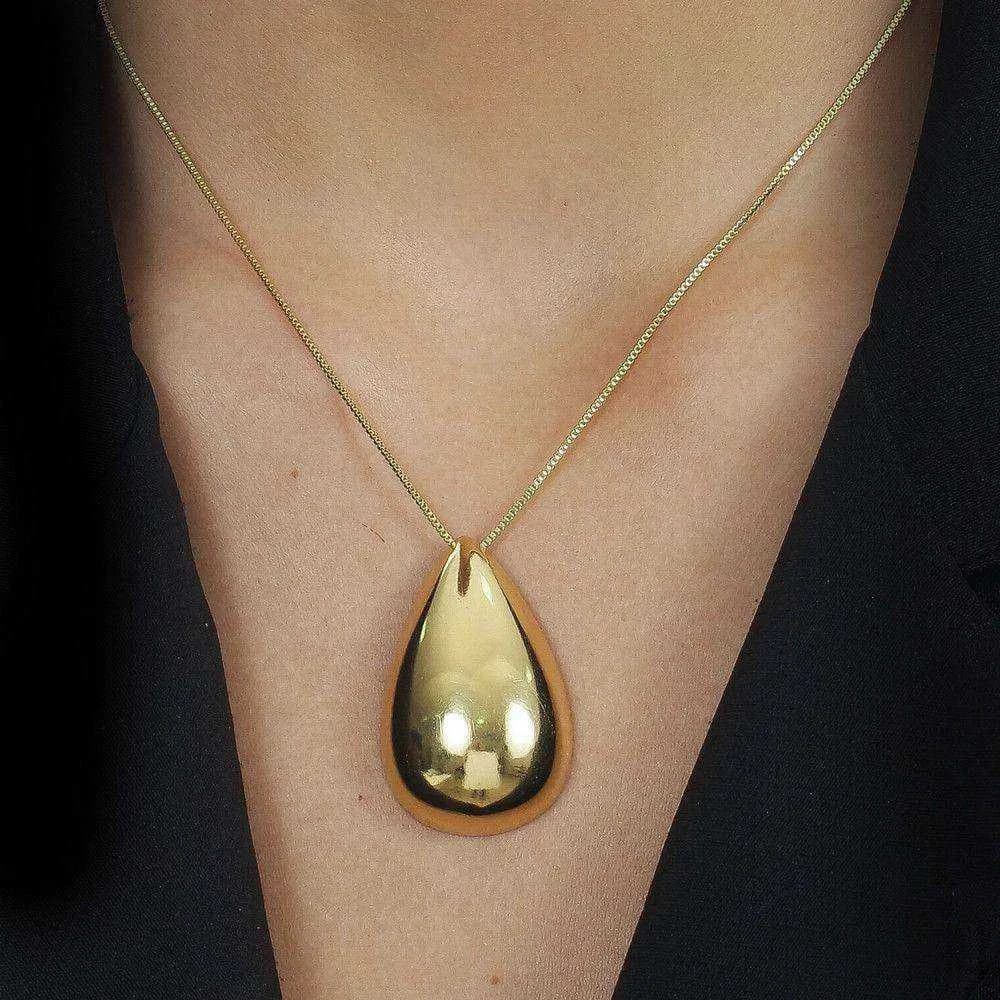 Colar Dourado de Gota · Banhado a Ouro 18k