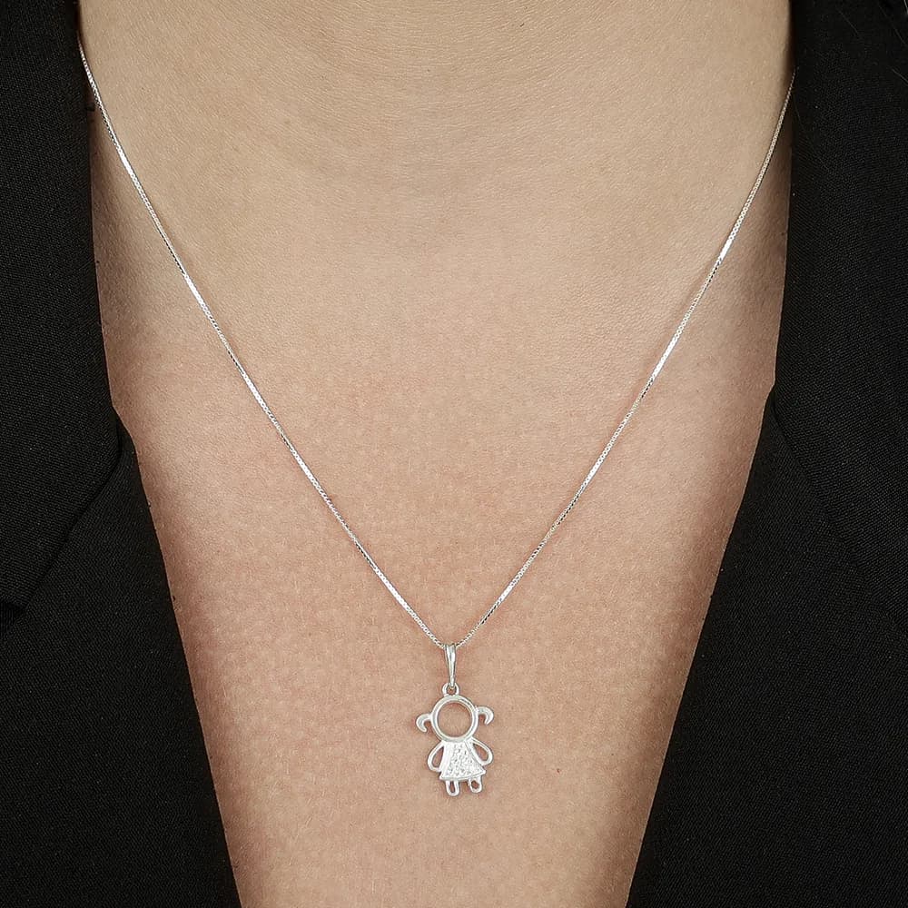Colar Filha com Zircônia em Prata 925